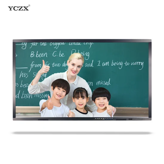 Tela de toque LED 4K Câmera digital LCD Placa Interact Whiteboard Displays digitais