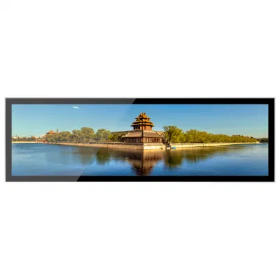 Tela de prateleira de exibição LCD com barra esticada de monitor ultra amplo de preço barato de 28,1 polegadas